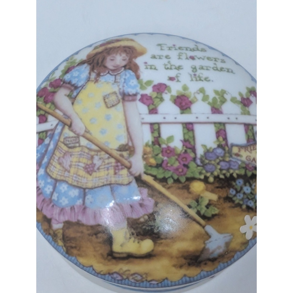vintage imperial porcelain friendship garden large trinket box